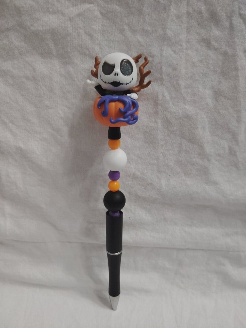 Disney Doorable -Spring Jack Skellington- Handmade Beaded Pen
